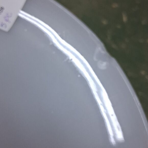 5 Pc Fire King Fleurette Milk 4 Glass Dinner Plates & Pitcher. - Picture 11 of 11